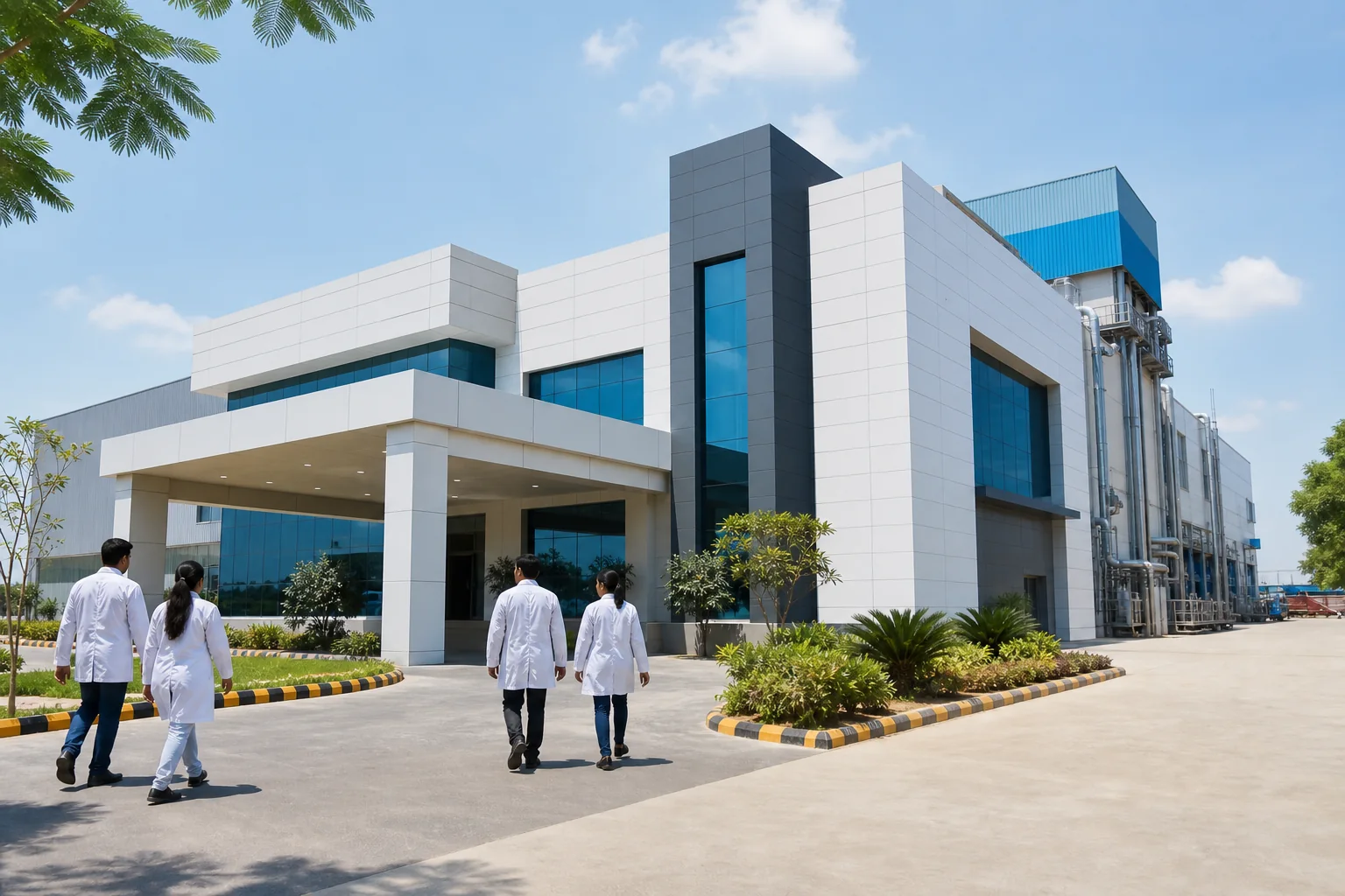Modern pharmaceutical manufacturing campus