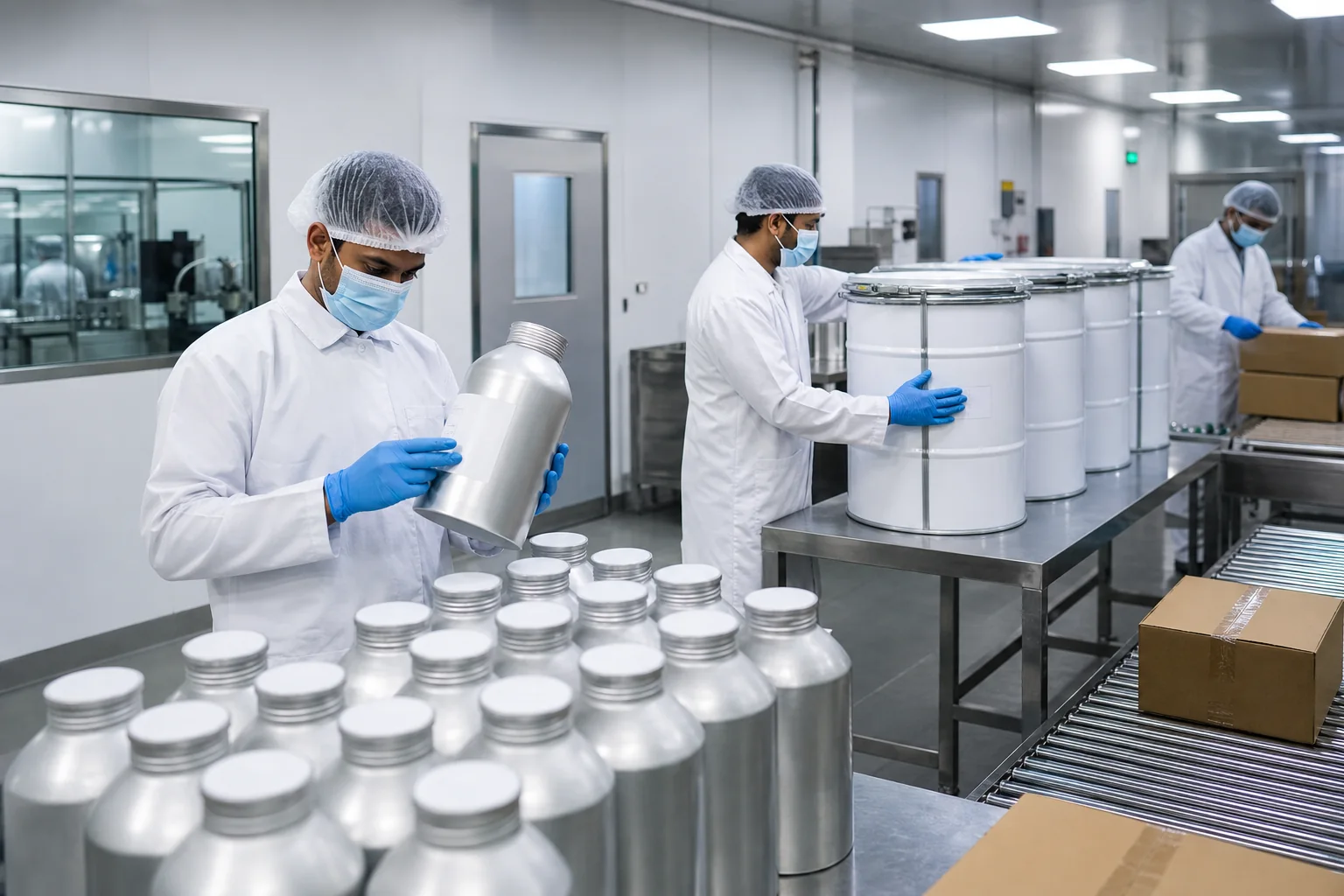 GMP-compliant sterile API packaging and dispatch operations